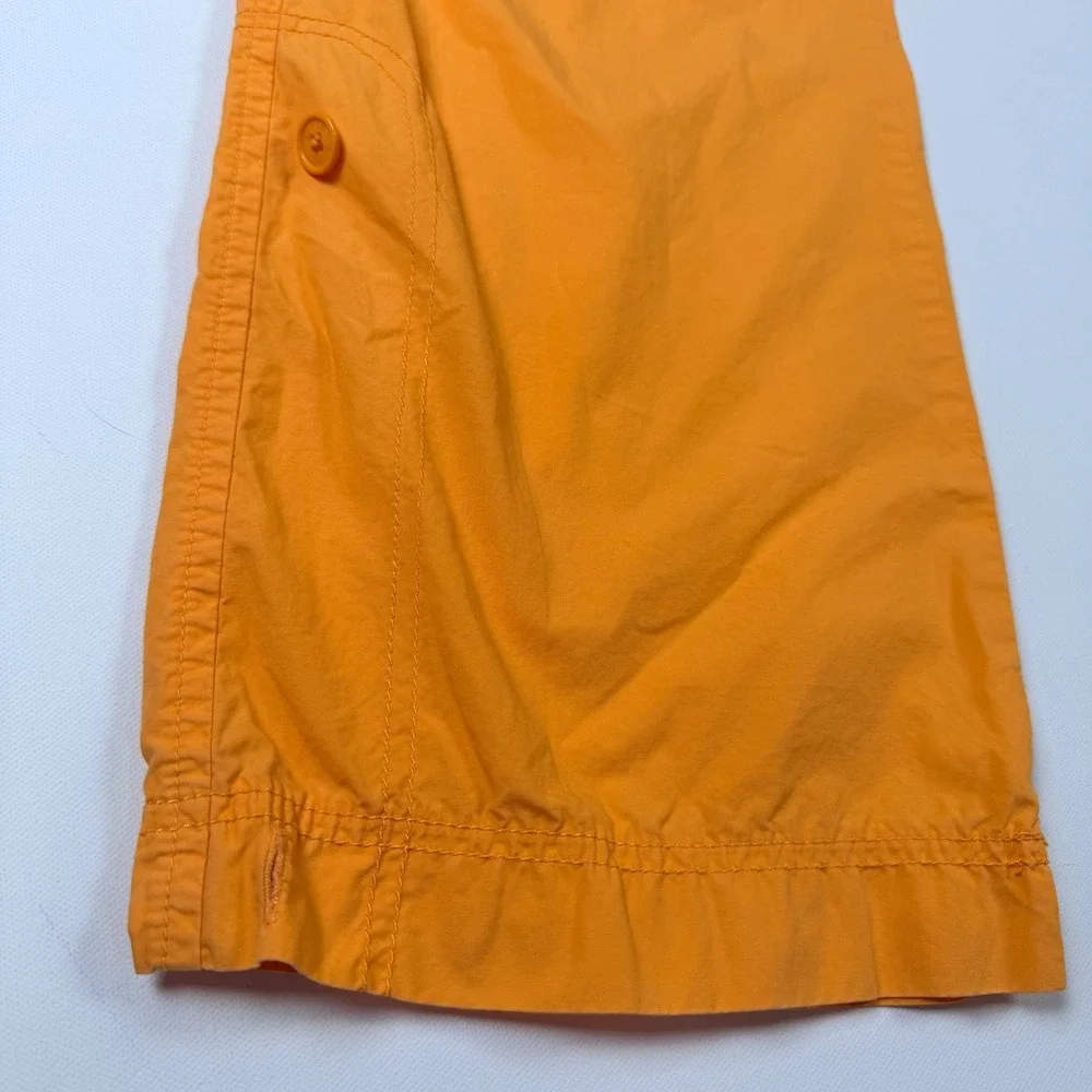 Guess‎ Jeans 90's Y2K Cargo Pants Women 28 Orange Excellent Drawstring Button